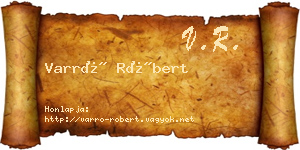 Varró Róbert névjegykártya