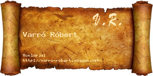Varró Róbert névjegykártya