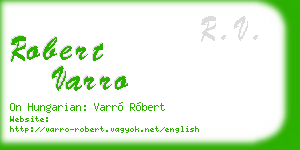robert varro business card